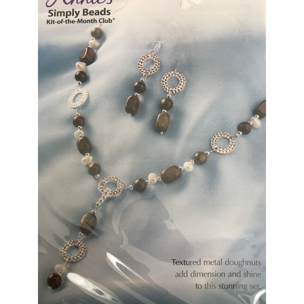 Annies Simply Beads Jewelry Making Kit Beautiful Bronzite Set Necklace Earrings - Picture 2 of 4
